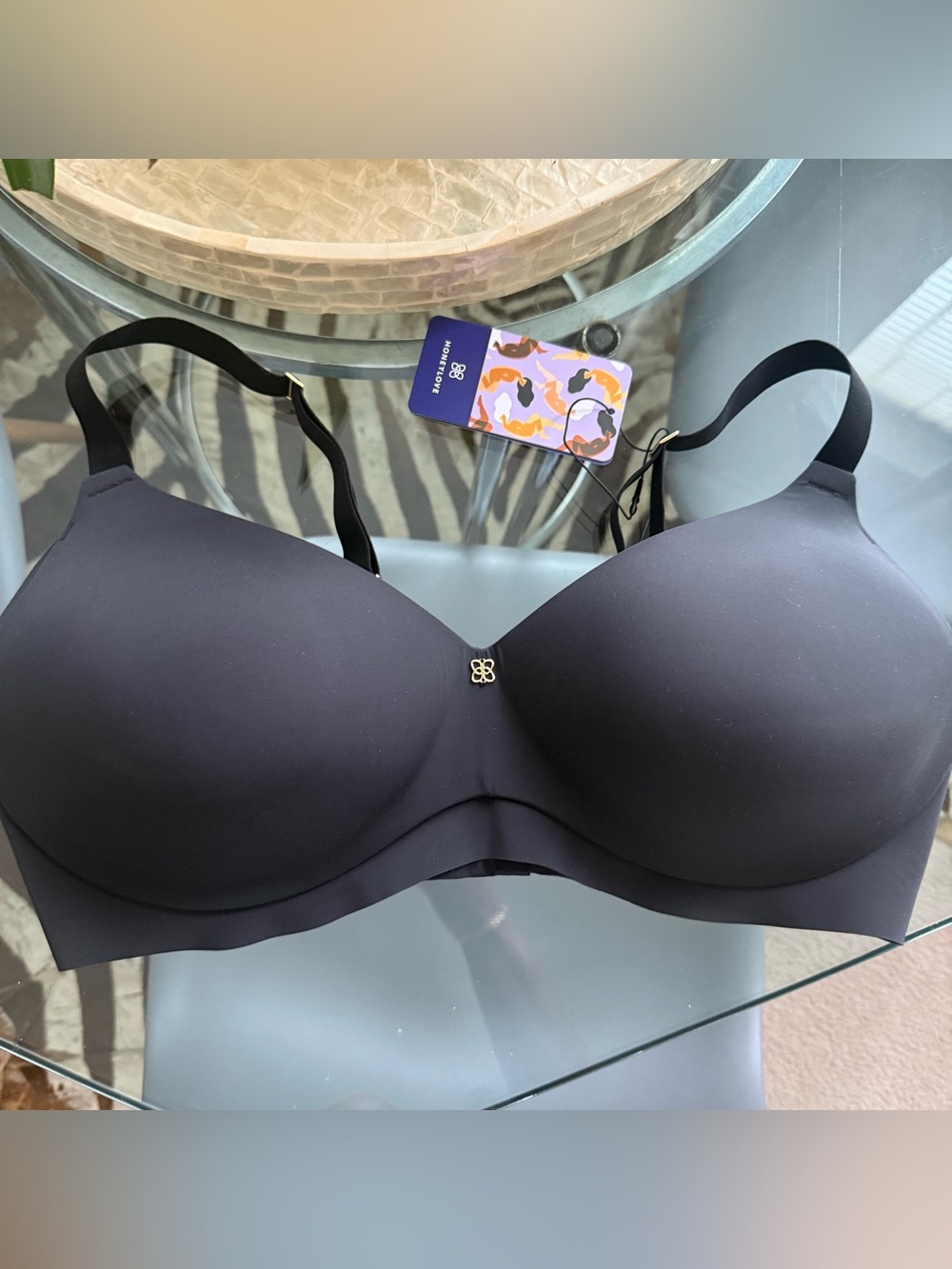 HoneyLove CloudEmbrace Wireless Bra in black